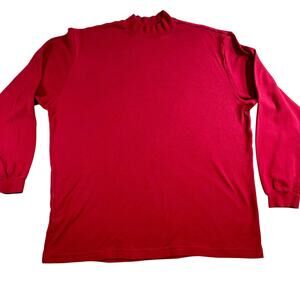 Mock Neck Base Layer Basic Editions Men XL Long Sleeve Red Skiing Hiking Outdoor
